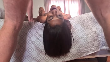 Indian Girl Gets A Hardcore Throat Fucking | Interracial Deepthroat