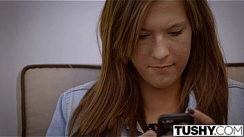 TUSHY First Double Penetration For Redhead Kimberly Brix
