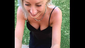 Secret Outdoor Blowjob During Family Celebration Ends With Cum In Her Mouth
