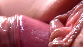 Extremily Close Up Pussyfucking. Macro Creampie