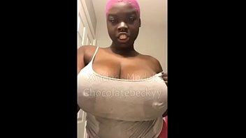 Wet T Shirt, Natural Boobs Ebony Solo Masturbation