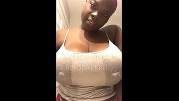 Wet T Shirt, Natural Boobs Ebony Solo Masturbation