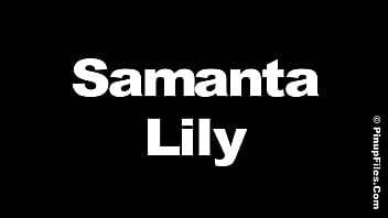 Samanta Lily Pinupfile Boob Lap Dance Blue Stretch