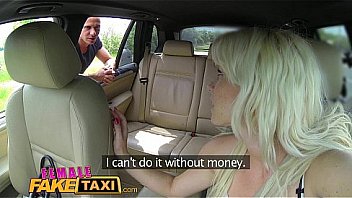 Fake Female Taxi Creampie Internal Payment For Sexy Blonde Driver