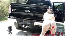 Fat MILF Fucks The Back Of A Truck Hitch   PREVIEW
