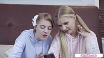 Stepsisters Film A Video Masturbating With A Toy When Stepdad Catches Them.They Give Him A Bj And The Petite Teen Stepdaughter Is Fucked As Shes Toyed
