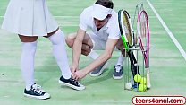 Big Tits And Ass Teen Playing Tennis Anal Drilled By Her Trainer