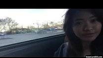 Asian Teen Masturbating In Car