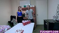BFFS   Teen Best Friends Play Pong And Have Group Sex
